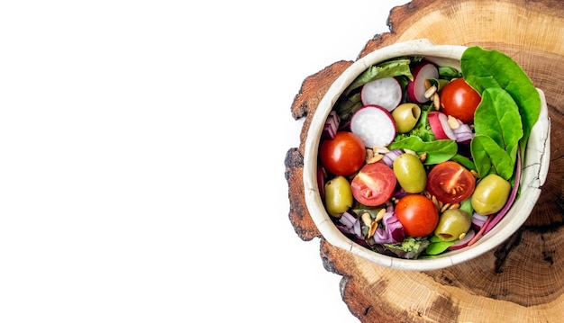 miska z sałatką ziołową